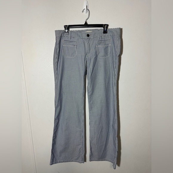 GAP Limited Edition Gray Striped Wide Leg Pants Size 10 - Picture 1 of 6